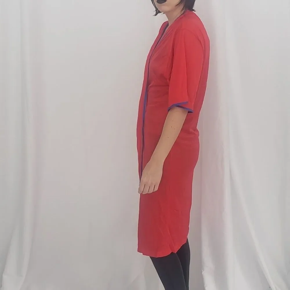 90s Red and Blue Nylon‎ Robe